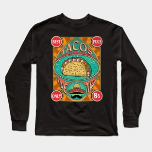 Vintage Tacos Long Sleeve T-Shirt